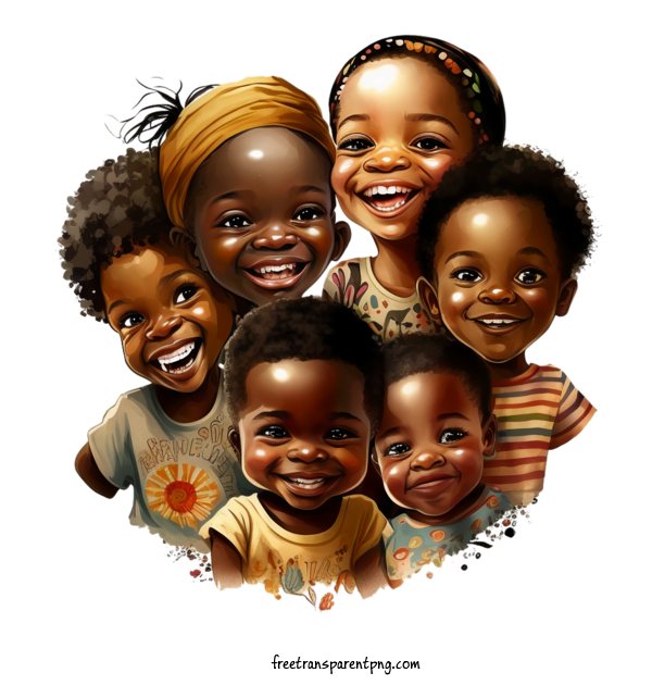 Free Holidays International Day Of The African Child Smiling Children Happy Children For International Day Of The African Child Clipart Transparent Background
