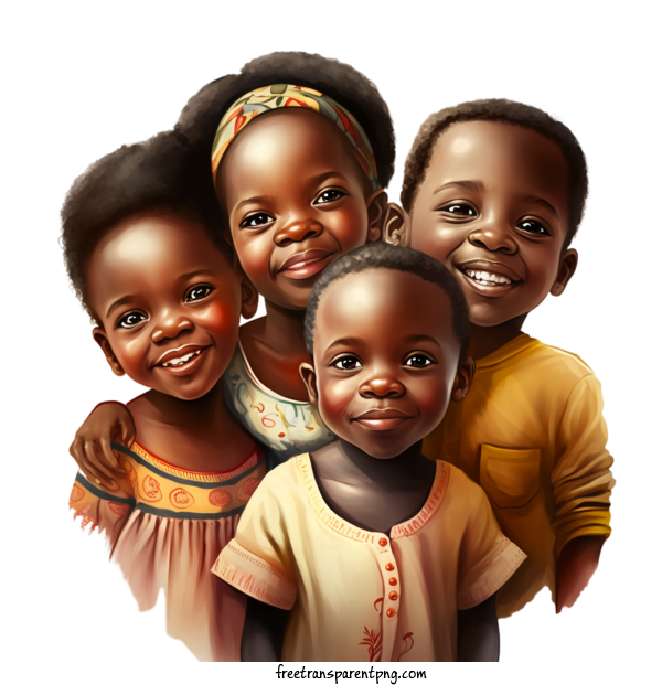 Free Holidays International Day Of The African Child African Children Kids For International Day Of The African Child Clipart Transparent Background