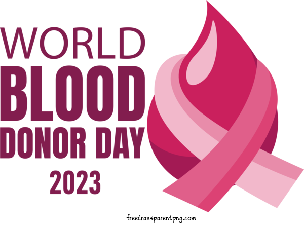 Free Holidays World Blood Donor Day World Blood For World Blood Donor Day Clipart Transparent Background