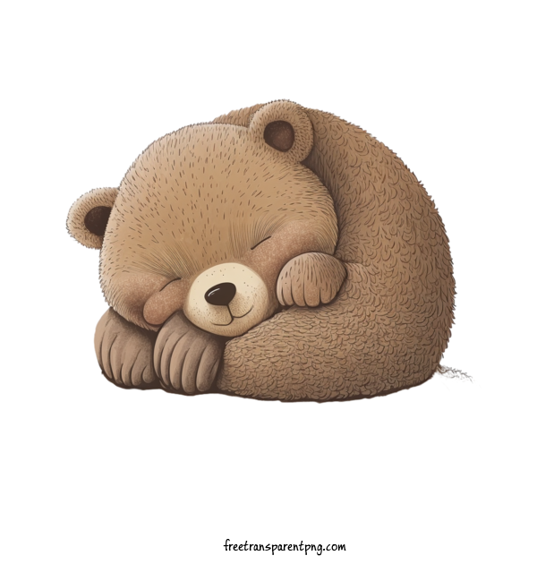 Free Animals Sleeping Bear Teddy Bear Cuddly For Bear Clipart Transparent Background