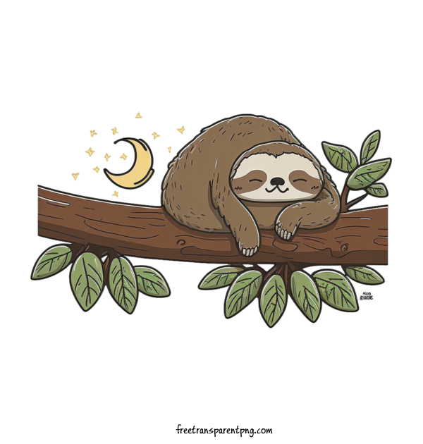 Free Animals Sloth Sloth Lazy For Sloth Clipart Transparent Background