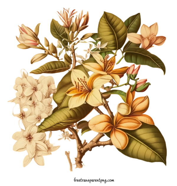 Free Flowers Champa Champa Flower Orange Blossoms For Champa Clipart Transparent Background
