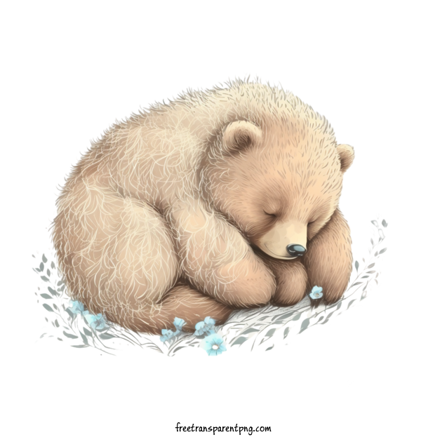 Free Animals Sleeping Bear Cute Bear Baby Bear For Bear Clipart Transparent Background