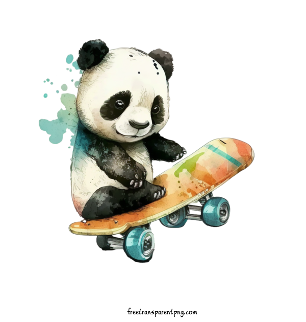 Free Animals Watercolor Panda Cartoon Panda Little Panda For Panda Clipart Transparent Background