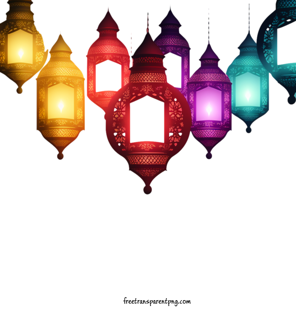 Free Holidays Eid Al Adha Lantern Colorful For Eid Al Adha Clipart Transparent Background