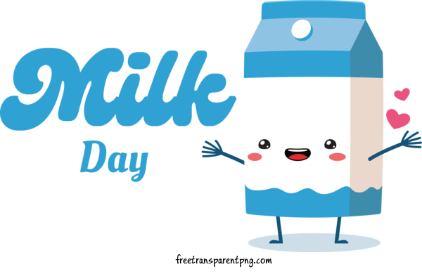 Free Holidays World Milk Day Milk Cute For World Milk Day Clipart Transparent Background