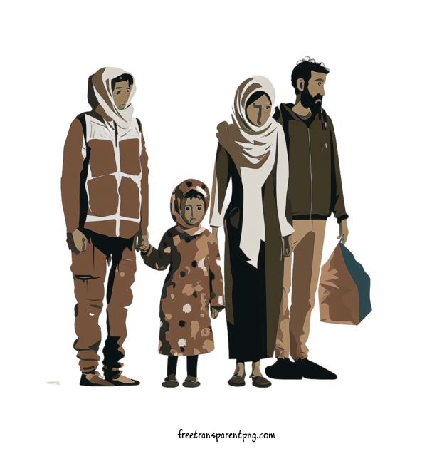 Free Holidays World Refugee Day Family People For World Refugee Day Clipart Transparent Background