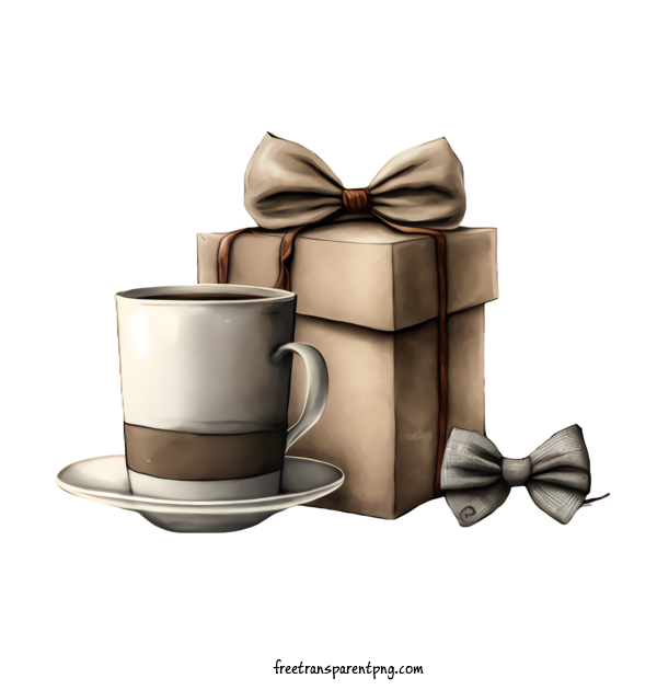 Free Holidays Fathers Day Coffee Gift For Fathers Day Clipart Transparent Background