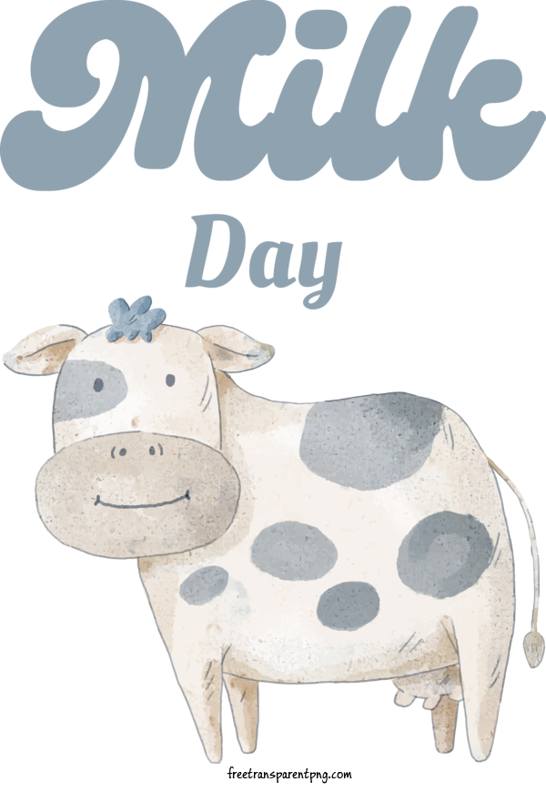 Free Holidays World Milk Day Cow Milk For World Milk Day Clipart Transparent Background