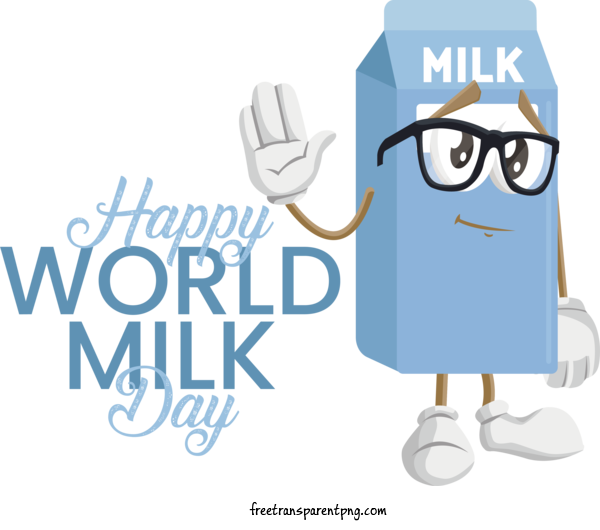 Free Holidays World Milk Day Milk Carton For World Milk Day Clipart Transparent Background