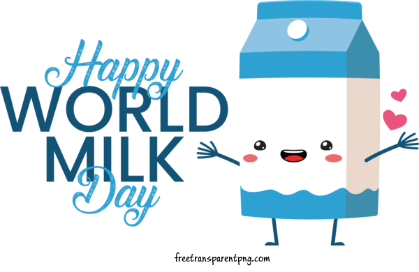Free Holidays World Milk Day Happy World Milk Day Milk Carton For World Milk Day Clipart Transparent Background