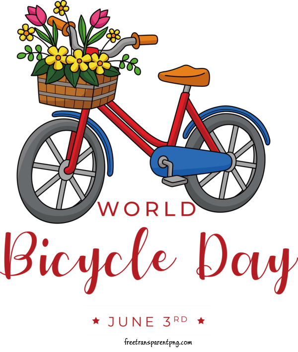 Free Holidays World Bicycle Day Bike Day Bicycle For World Bicycle Day Clipart Transparent Background