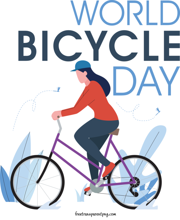 Free Holidays World Bicycle Day Bike Bicycle For World Bicycle Day Clipart Transparent Background