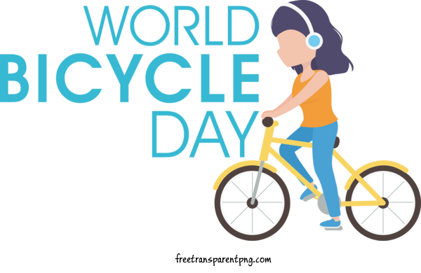 Free Holidays World Bicycle Day Bicycle Day For World Bicycle Day Clipart Transparent Background