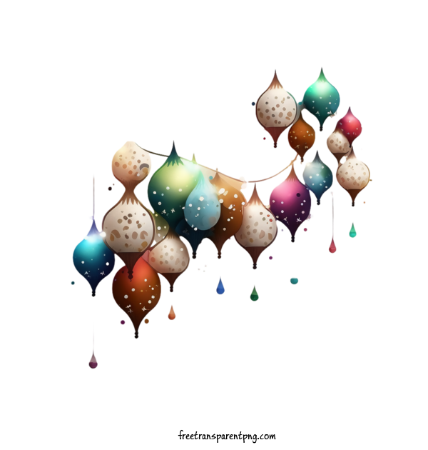 Free Holidays Eid Al Adha Balloons Colorful For Eid Al Adha Clipart Transparent Background