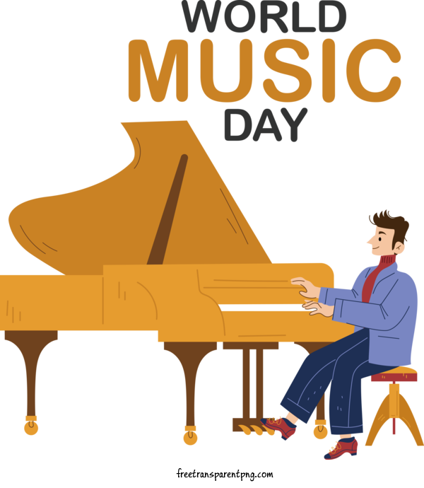 Free Holidays World Music Day Music Piano For World Music Day Clipart Transparent Background