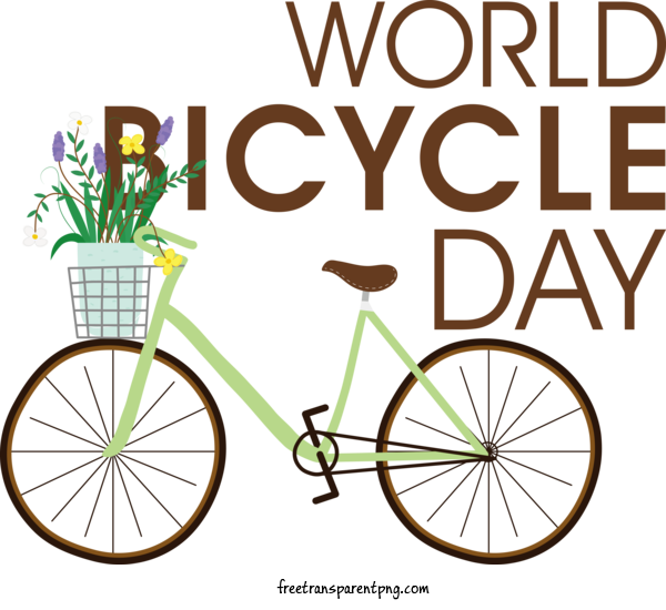 Free Holidays World Bicycle Day Bike Cycling For World Bicycle Day Clipart Transparent Background