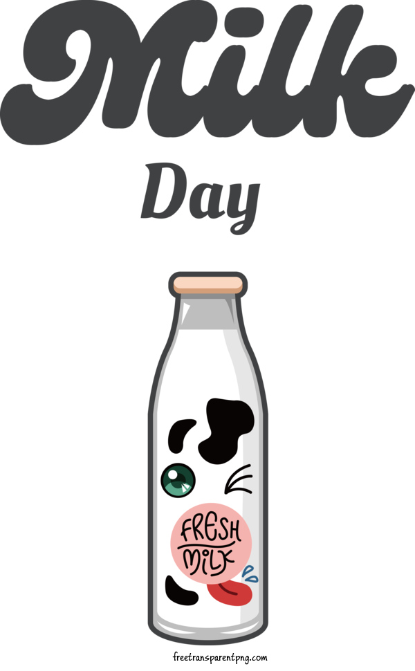 Free Holidays World Milk Day Milk Cow For World Milk Day Clipart Transparent Background