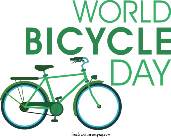 Free Holidays World Bicycle Day World Bicycle Day Bike For World Bicycle Day Clipart Transparent Background