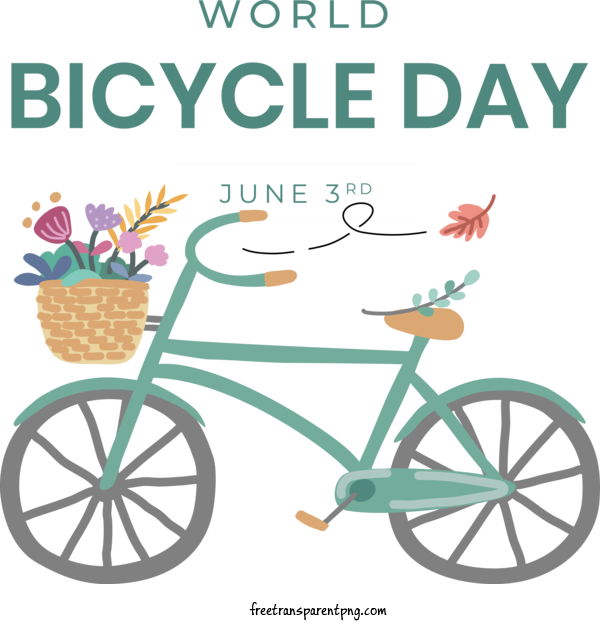 Free Holidays World Bicycle Day Bike Bicycle For World Bicycle Day Clipart Transparent Background