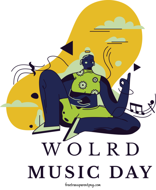 Free Holidays World Music Day World Music Day Music For World Music Day Clipart Transparent Background