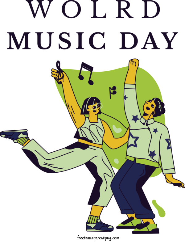 Free Holidays World Music Day Music Dancing For World Music Day Clipart Transparent Background