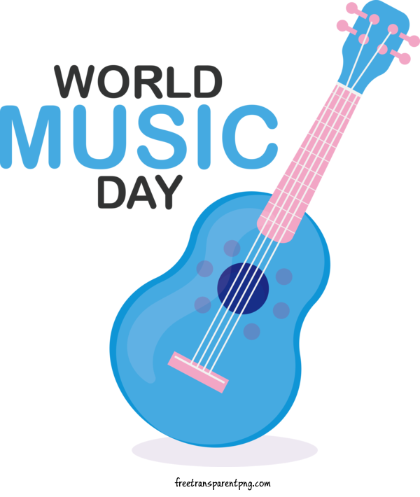 Free Holidays World Music Day Music Guitar For World Music Day Clipart Transparent Background