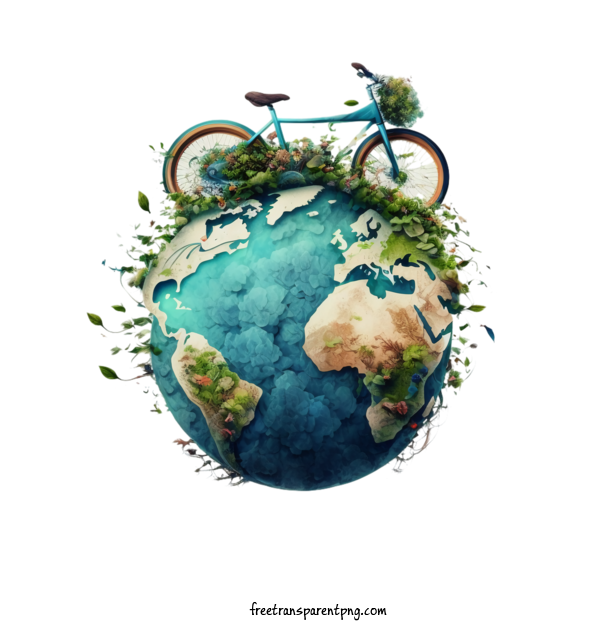 Free Holidays World Bicycle Day Bicycle Earth For World Bicycle Day Clipart Transparent Background