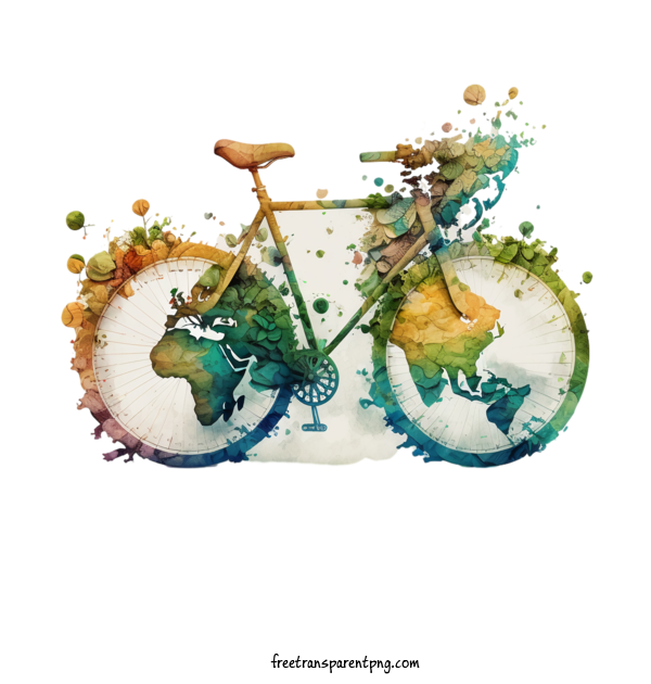 Free Holidays World Bicycle Day Watercolor Bike For World Bicycle Day Clipart Transparent Background