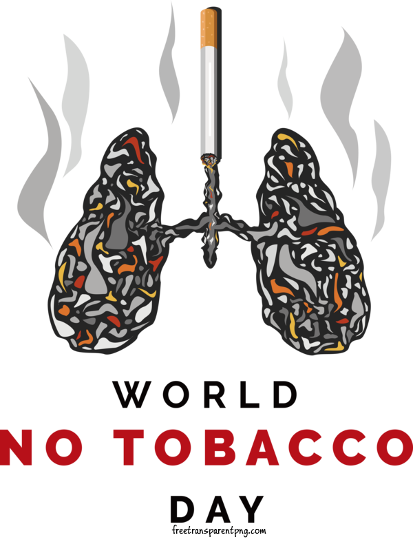 Free Holidays World No Tobacco Day No Tobacco Lung For World No Tobacco Day Clipart Transparent Background