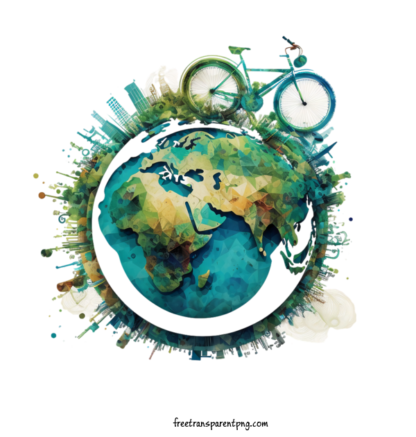 Free Holidays World Bicycle Day Earth Bike For World Bicycle Day Clipart Transparent Background