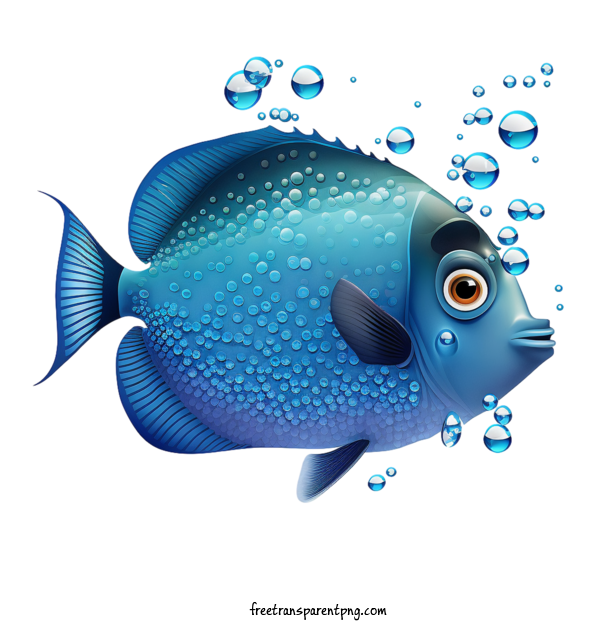 Free Animals Blus Fish Tropical Fish Blue Dory Fish For Fish Clipart Transparent Background