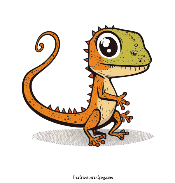Free Animals Lizard Cute Cartoon For Lizard Clipart Transparent Background