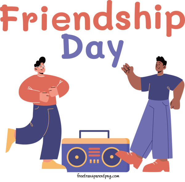 Free Holidays Friendship Day Friend Day For Friendship Day Clipart Transparent Background