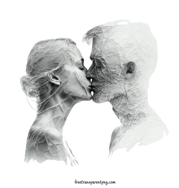 Free Holidays National Kissing Day Man Woman For National Kissing Day Clipart Transparent Background