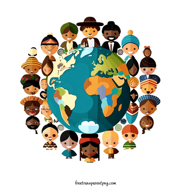 Free Holidays World Population Day Children Multicultural For World Population Day Clipart Transparent Background