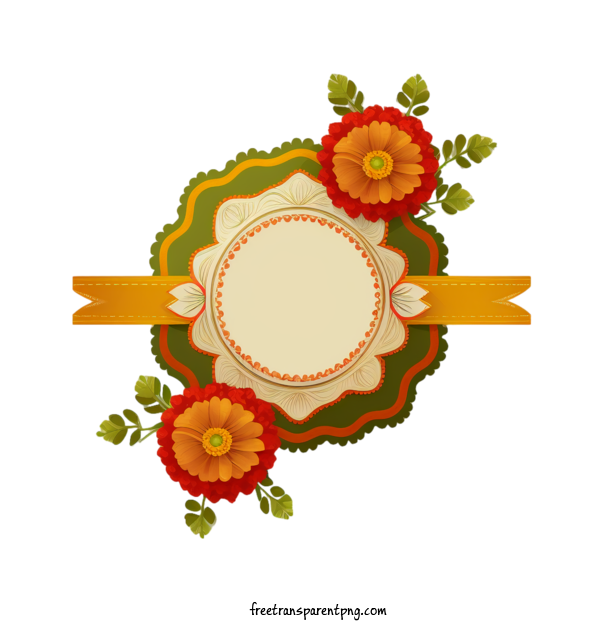 Free Holidays Raksha Bandhan Flower Orange For Raksha Bandhan Clipart Transparent Background