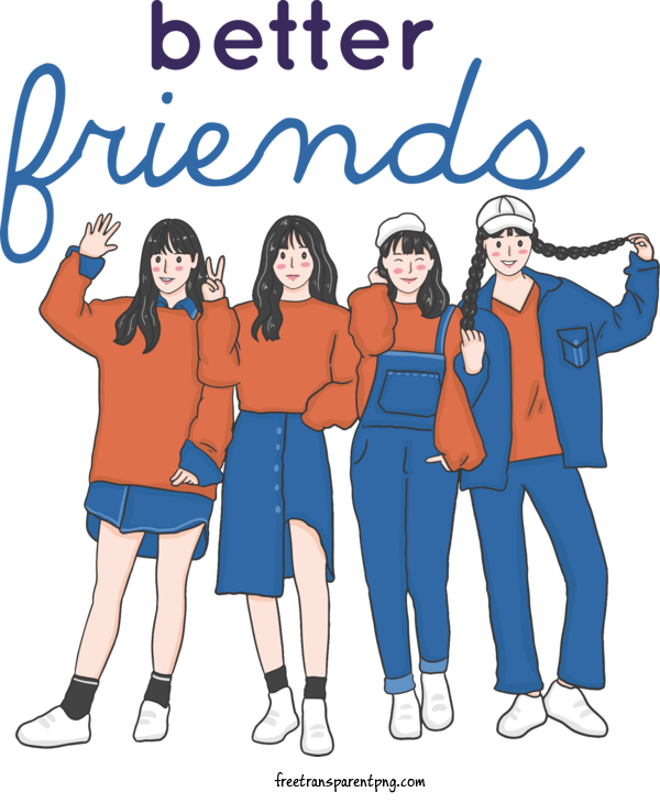 Free Holidays Friendship Day Better Friends Best Friends For Friendship Day Clipart Transparent Background