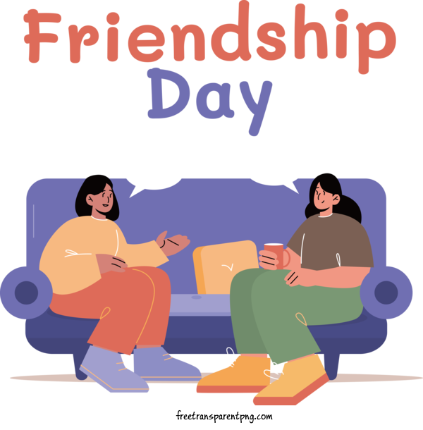 Free Holidays Friendship Day Friendship Conversation For Friendship Day Clipart Transparent Background