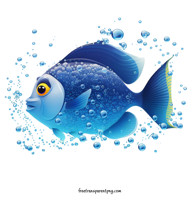 Free Animals Blus Fish Tropical Fish Blue Dory Fish For Fish Clipart Transparent Background