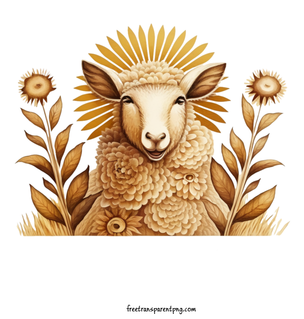 Free Holidays Lammas Sun Sheeps For Lammas Clipart Transparent Background