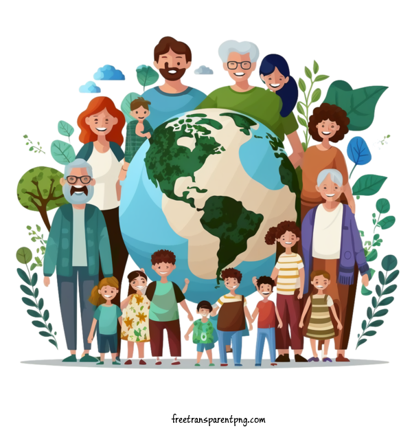 Free Holidays World Population Day Family People For World Population Day Clipart Transparent Background