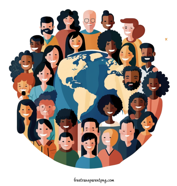 Free Holidays World Population Day People Diverse For World Population Day Clipart Transparent Background