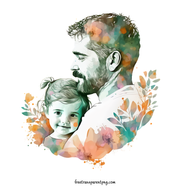 Free Holidays Fathers Day Father And Kid Father And Child For Fathers Day Clipart Transparent Background