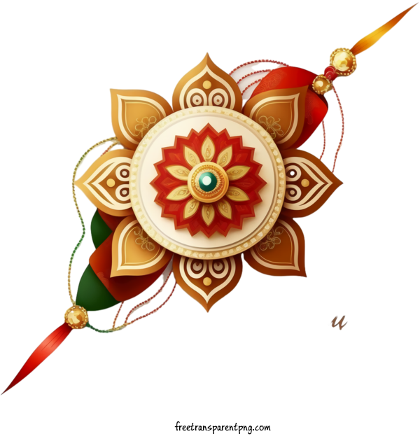 Free Holidays Raksha Bandhan Flower Ornament For Raksha Bandhan Clipart Transparent Background