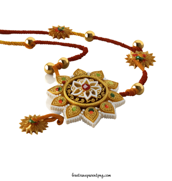 Free Holidays Raksha Bandhan Necklace Gold For Raksha Bandhan Clipart Transparent Background