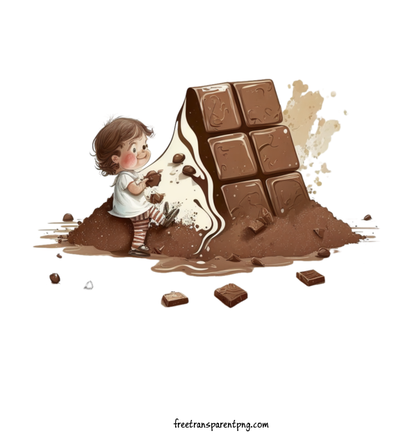 Free Holidays International Chocolate Day Child Chocolate For International Chocolate Day Clipart Transparent Background