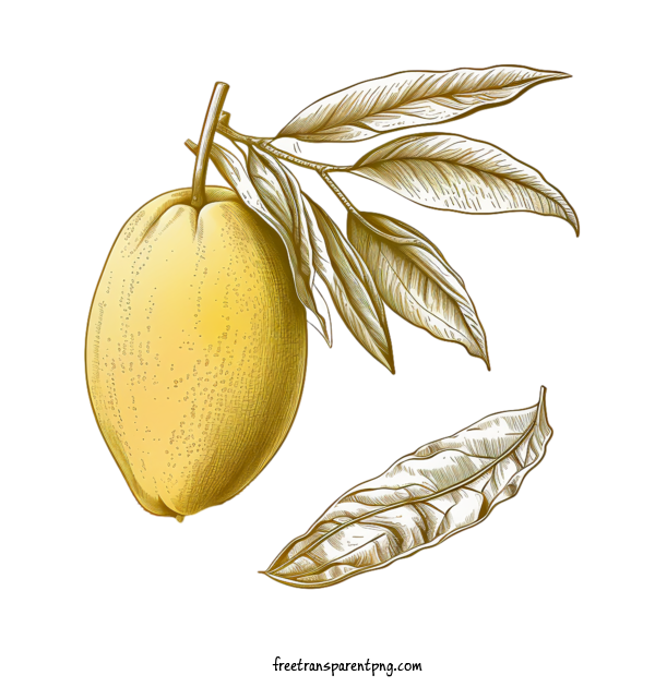 Free Food Fruit Mango Lemon For Fruit Clipart Transparent Background