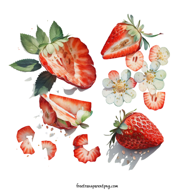 Free Food Strawberry Fruit Strawberry For Fruit Clipart Transparent Background