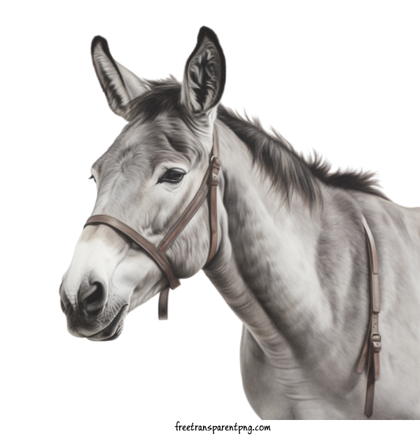 Free Animals Donkey Horse Gray For Donkey Clipart Transparent Background